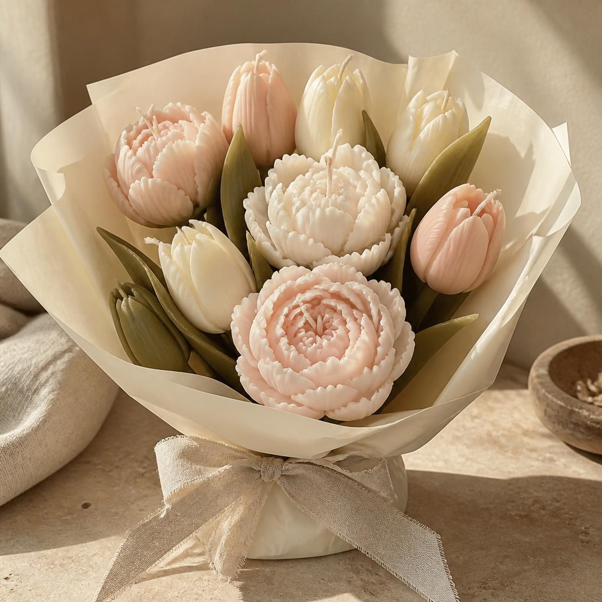 Floral Candle Bouquets handmade candle collection